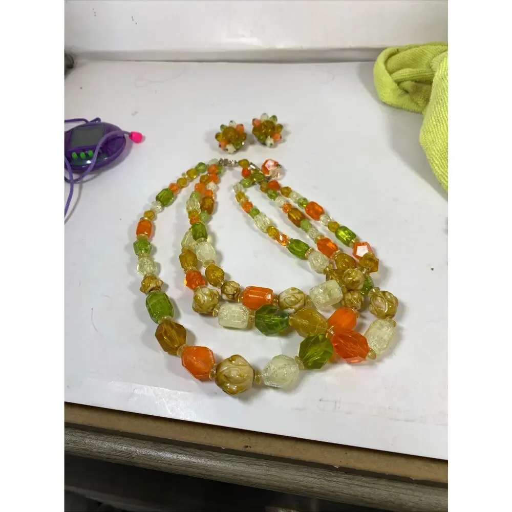Vintage Western Germany Necklace and Earring Set